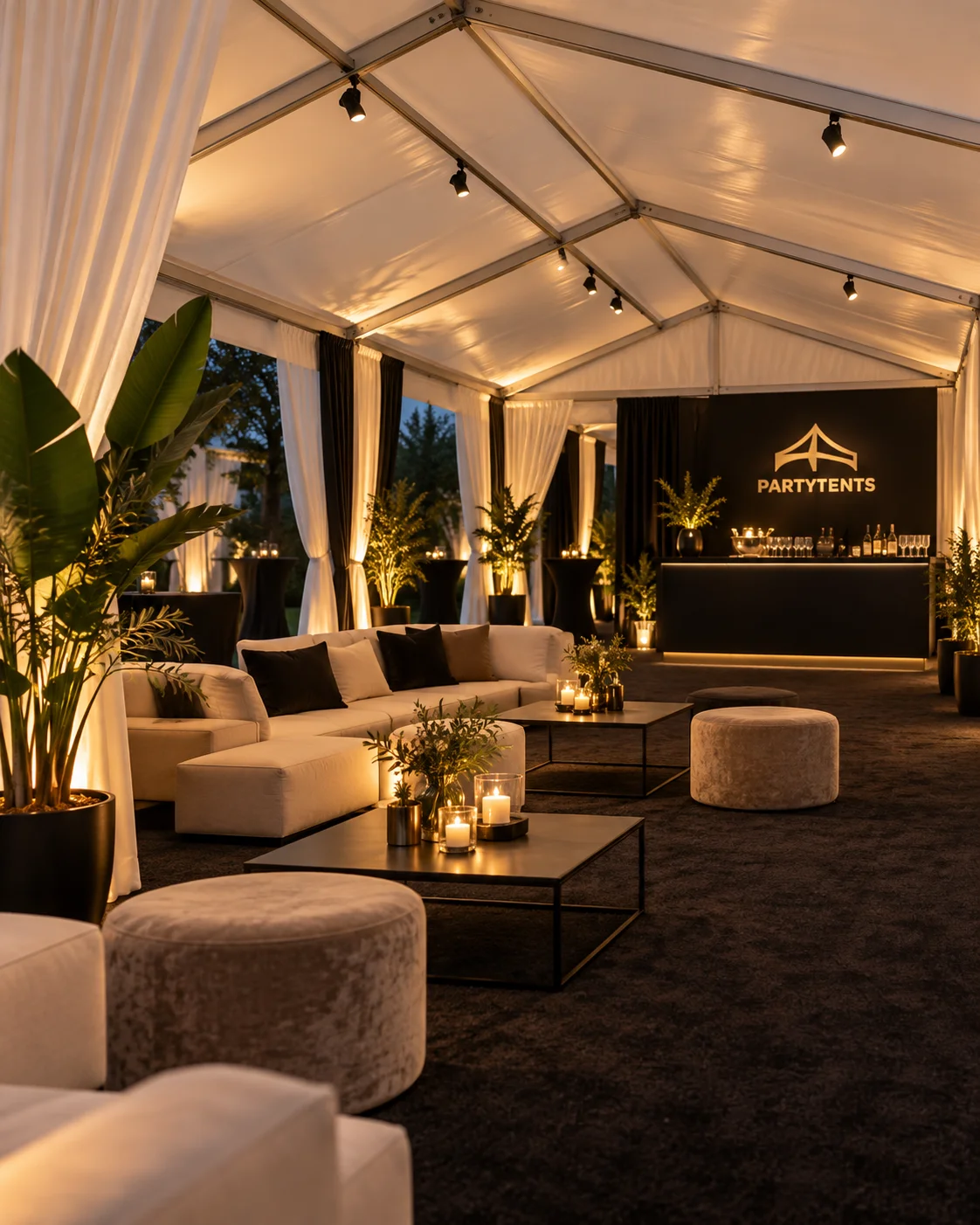 Carpa VIP con acabados premium